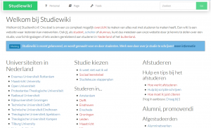Screenshot of Studiewiki